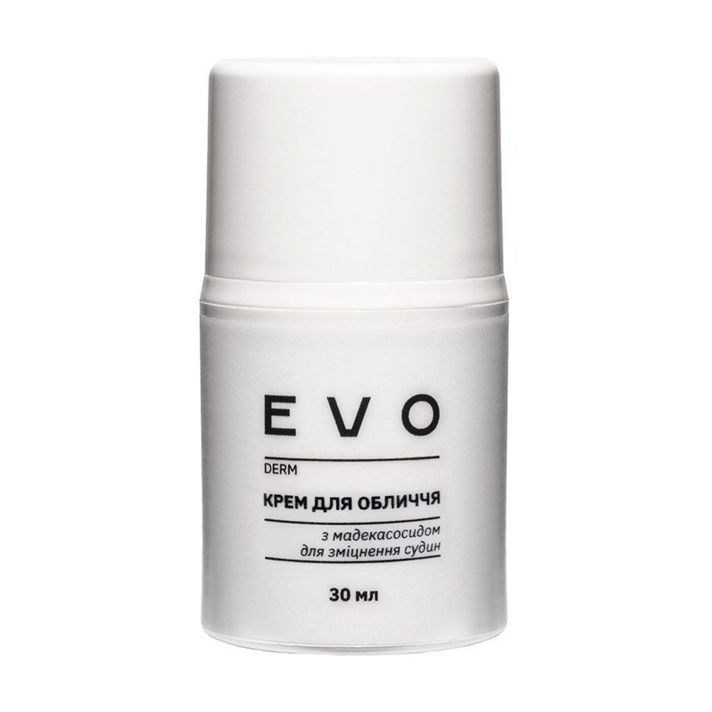 Крем для обличчя EVO derm для зміцнення судин, з мадекасосидом, 30 мл